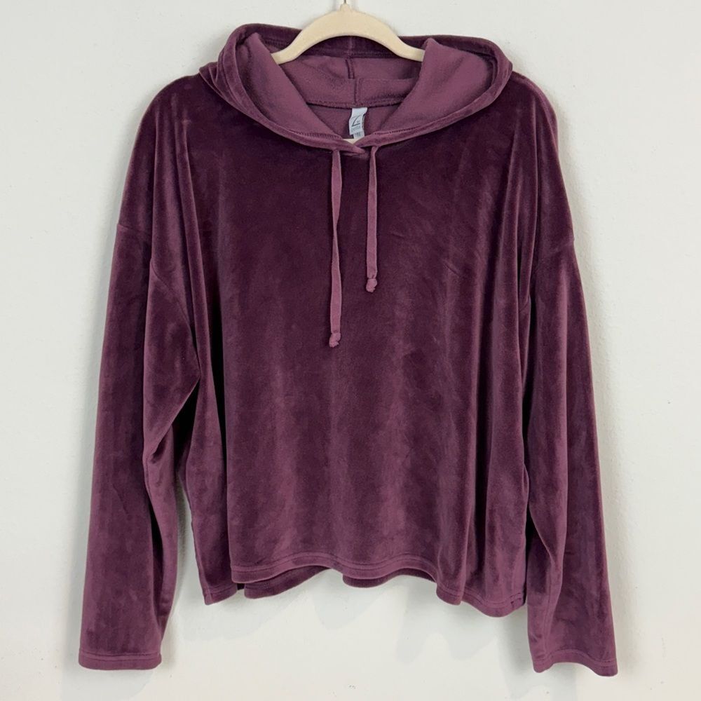 Z by Zella Velour Hoodie Plum L